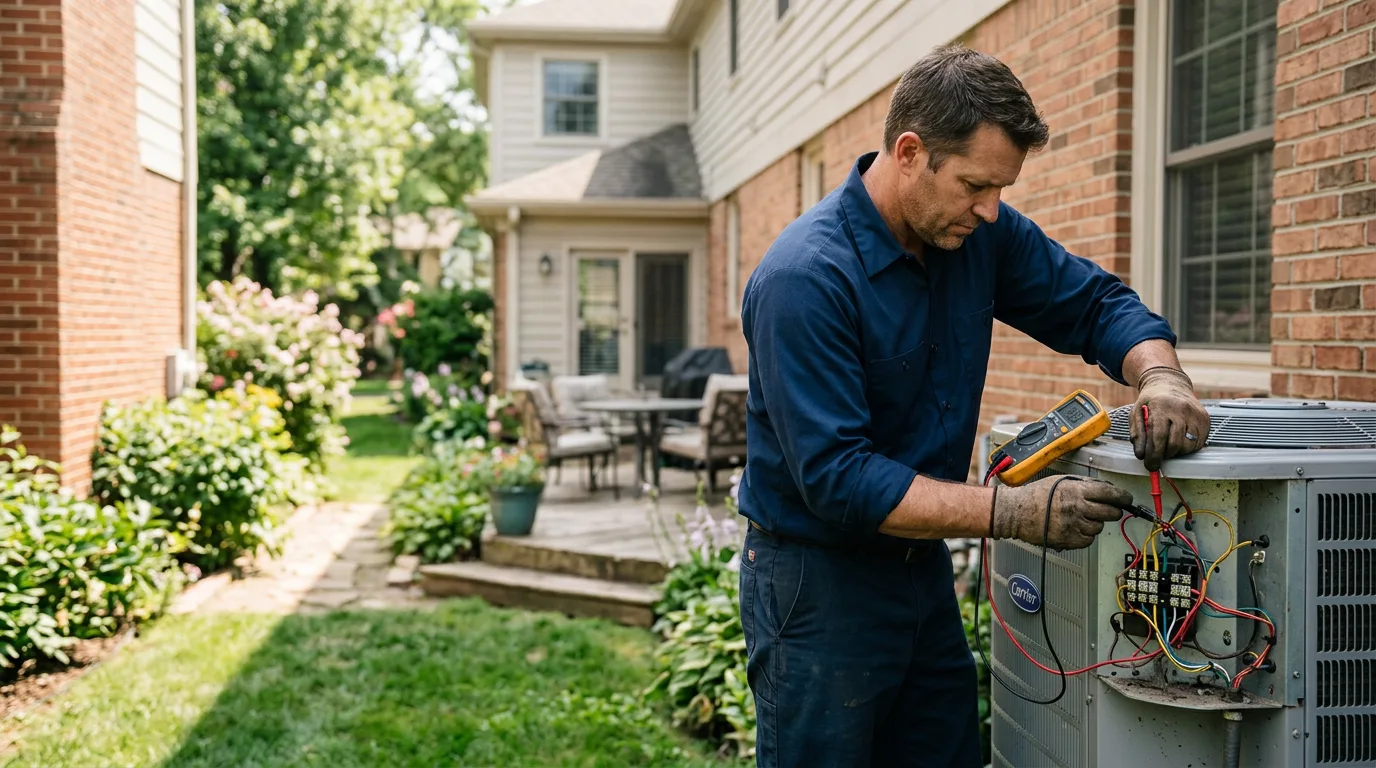 HVAC technician working near Belmont, WV